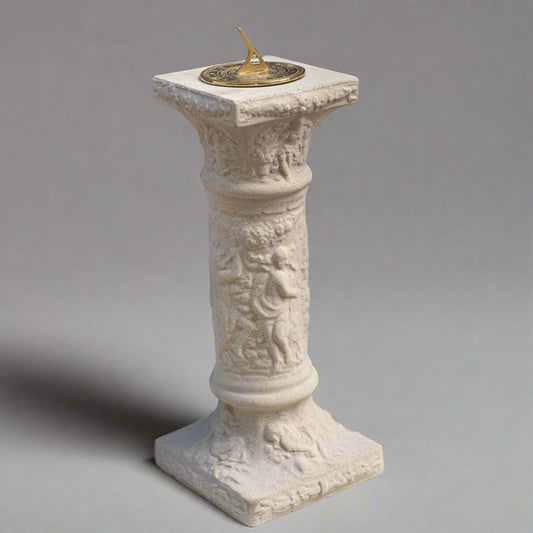 Tall White Sandstone Sundial 
