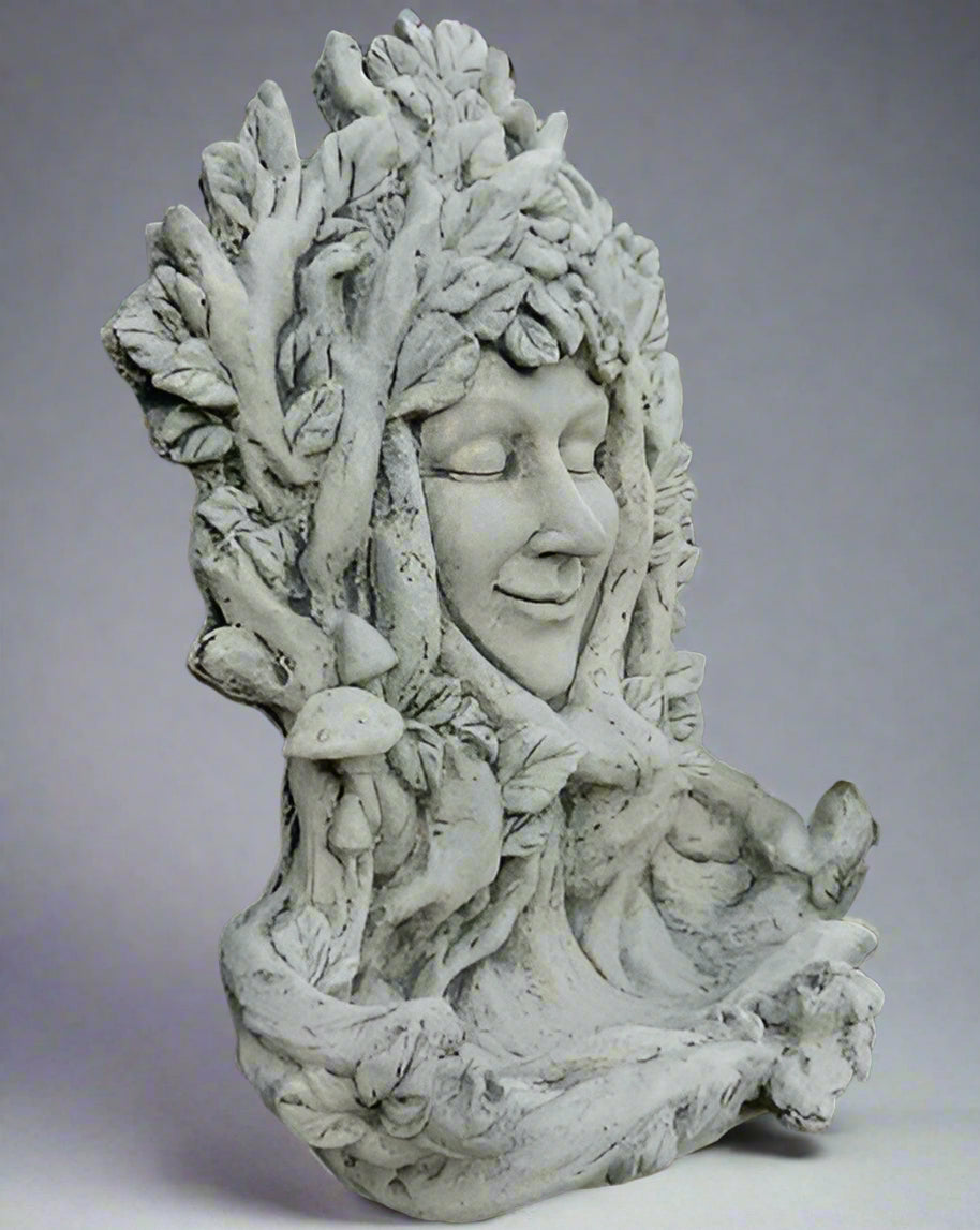 Stone Greenwoman Tree/Wall Plaque 