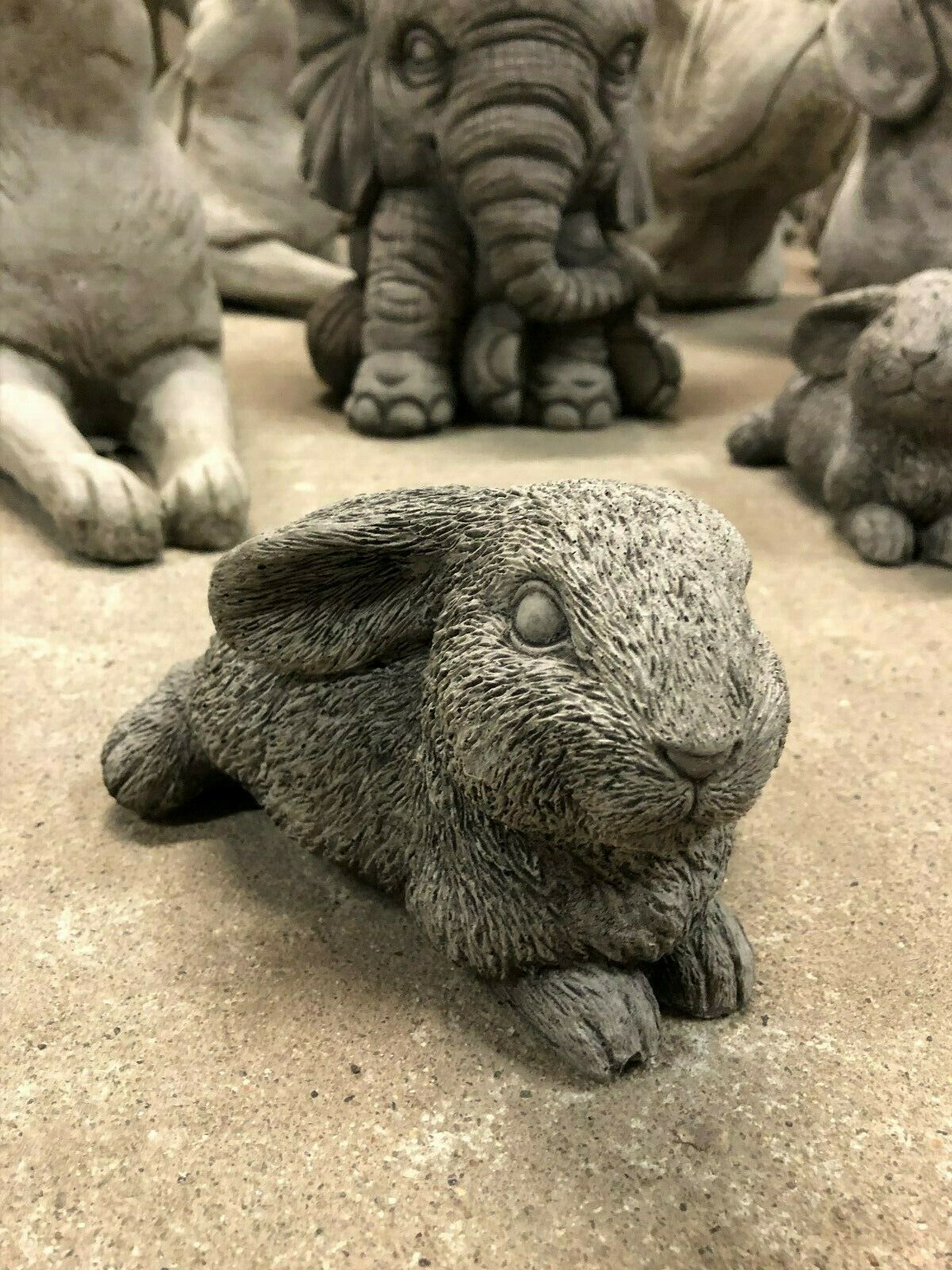 Small Stone Bunny Rabbit Ornament 