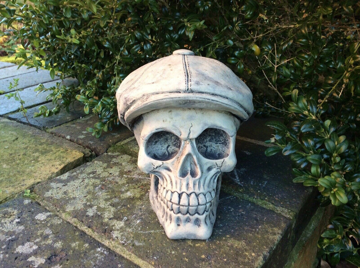 Stone Peaky Blinders Skull Ornament 