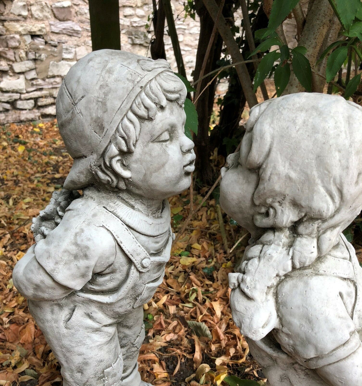 Stone Jack & Jill Statues